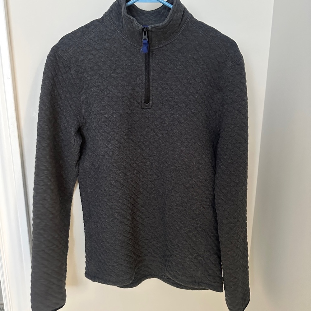 J Crew Quilted Zip-neck sweatshirt- charcoal gray
Men’s S